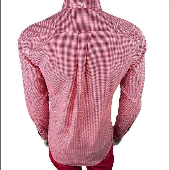 Todd Snyder New York Red/White Check L/S Dress Shirt Size Small - Picture 7 of 10